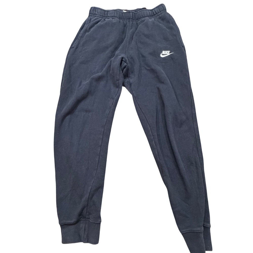 Nike Sportswear Club Fleece Joggers Mens Small Black Sweatpants Embroidered Logo